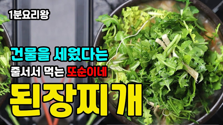 된장찌개 팔아서 건물 세운 또순이네 된장찌개 대한민국 원탑 된장찌개 레시피