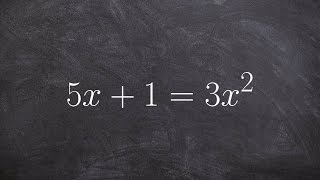 Learning to solve a quadratic with two irrational solutions using quadratic formula