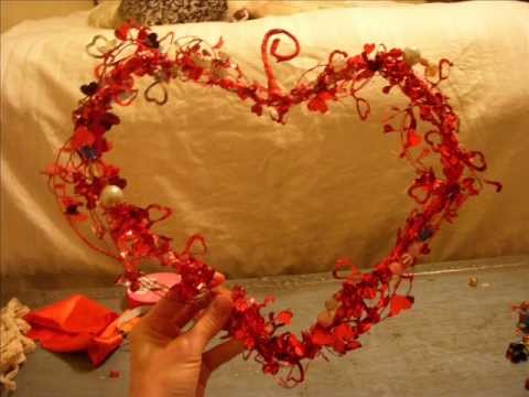 How to Make a Heart Wreath with a Wire Hanger and Foraged