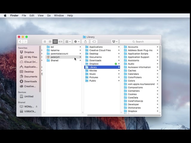 Find Application Support folder (MAC) 
