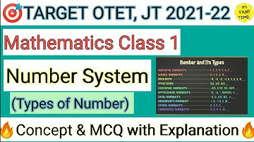 🎯TARGET OTET, JT, TRW JT 2022 || Number System || Types of Number || Concept and Mcq ||