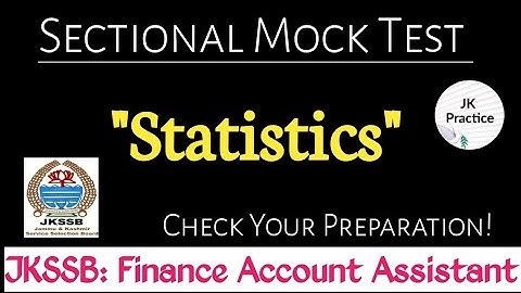 Mock Test - Statistics Jkssb FAA #jkssb