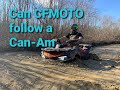 2020 CFMoto CForce trying to follow a Can-am | Burdens Creek ATV Park