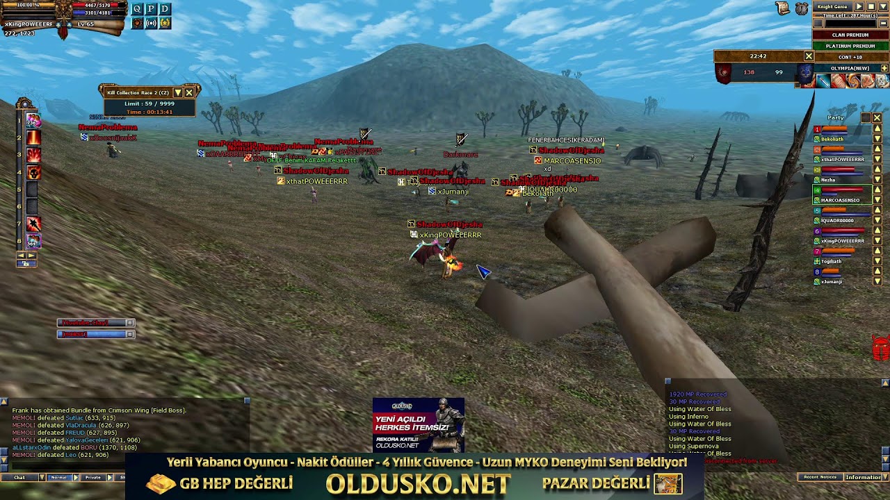🔥 OldUsko OLYMPIA Sunucusu Rekor İle Açıldı 🔥 (xKingPOWEEERRR) 🔥 PK & Farm Yayını !