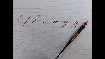 Copperplate Step by Step, Lesson 4 (Learning the letters b, f, k, s, w, y & z )