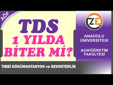 AÖF Tıbbi Dökümantasyon ve Sekreterlik 1 Yılda Biter mi - TDS Açıköğretim Mezuniyet