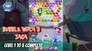 Bubble Witch 3 Saga _ Bubble Shooter 3 _  Level 1 To 5 Complete _ (Zaur Gamerz) screenshot 2