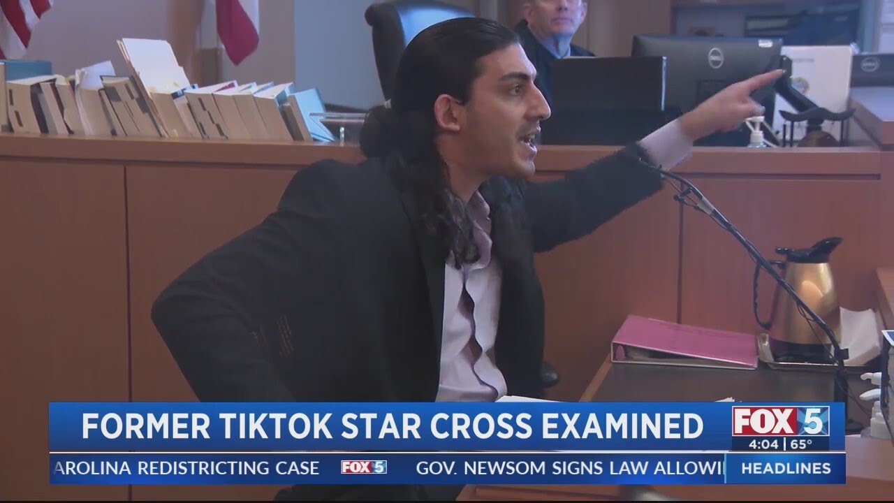 Former TikTok star appears 'agitated' during cross examination