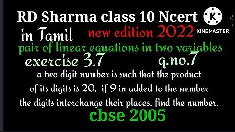 RD Sharma class 10|pair of linear equations|NCERT|excercise 3.7|q.no.7|trillionmaths