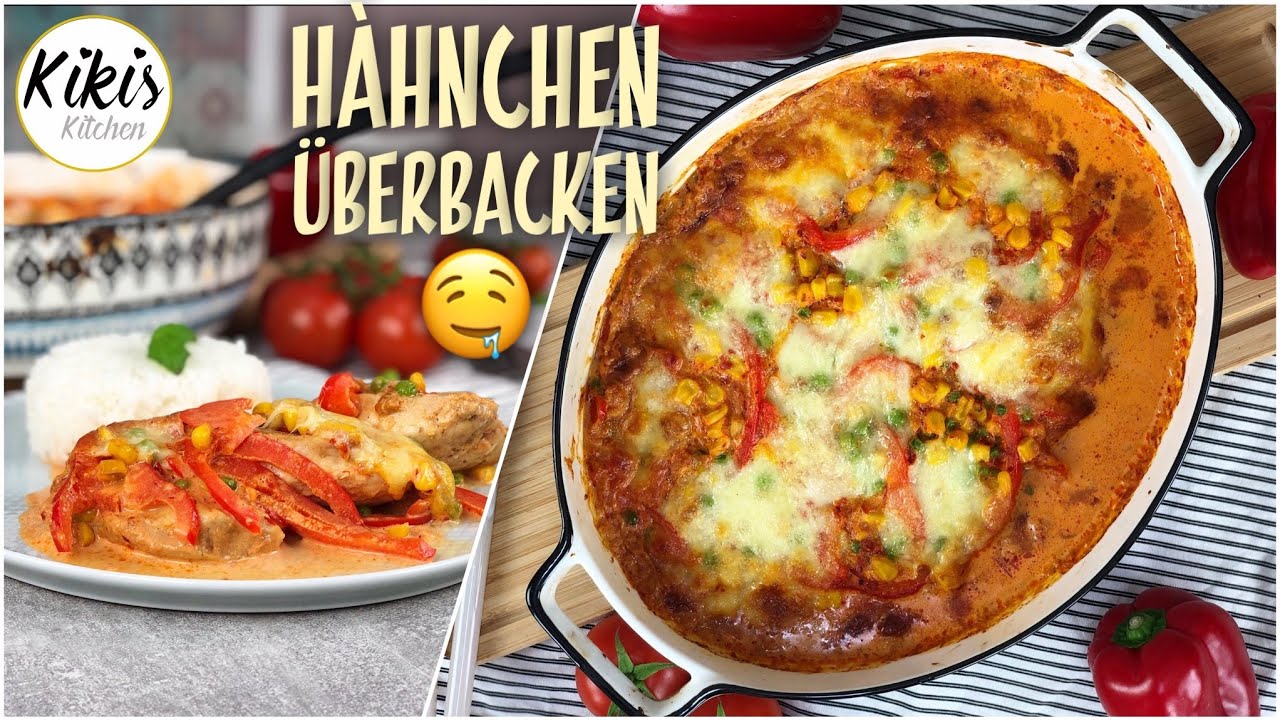 Paprika Sahne Hähnchen aus dem Ofen