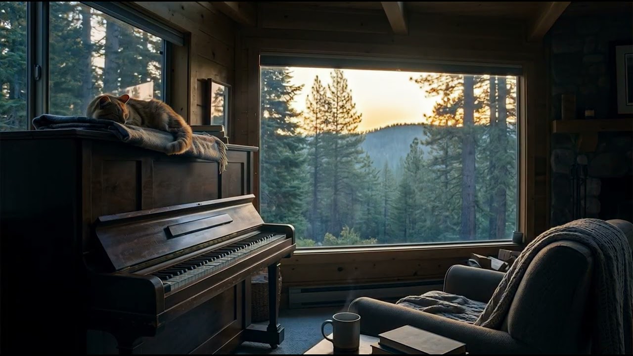 Piano Music for Productivity | Relaxing Cabin Vibes