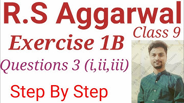 Number System | Class 9 Exercise 1b Questions 3 ( I,ii,iii) | R S Aggarwal | S K Gupta Classes