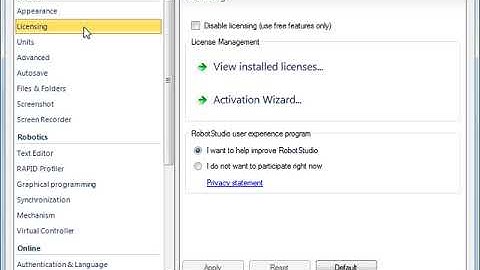 RobotStudio Floating License activation in VAMK intra (Use VPN)