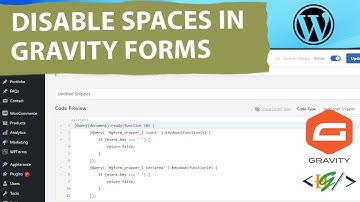 How to Disable Spaces in Gravity Forms / Form in WordPress