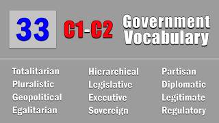33 C1 and C2 Level Government and Politics Vocabulary