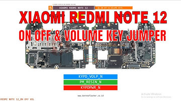 XIAOMI REDMI NOTE 12 ON / OFF SWITCH WAYS | ON OFF & VOLUME KEY JUMPER