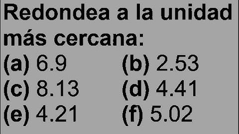 Ejercicios resueltos sobre redondeo a la unidad más cercana