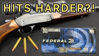 TOO MUCH! 360 Buckhammer Federal PowerShok 200gr (Rifle Ballistics Gel Test)