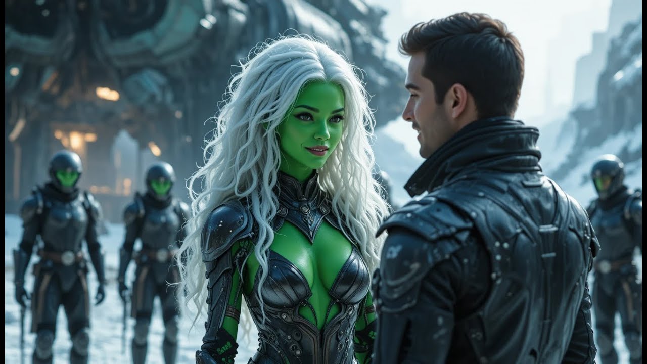 „Schön“, sagte ich, als die Alien-Königin ihren Helm abnahm und näher zu mir kam.