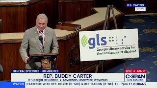 Rep. Carter honors the Georgia Library Service for the Blind and Print Disabled