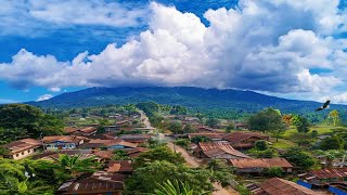 Menikmati suasana pedesaan kampung jawa barat terpencil di pelosok lampung sangat indah