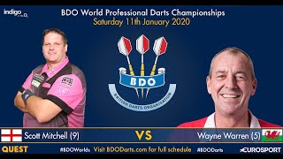 BDO World Darts Championship 2020 Semi-Final Scott Mitchell vs Wayne Warren Part1 2020 01 11 ENG Wealth