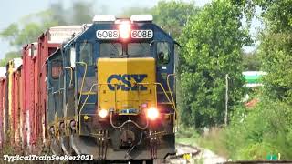 CSX 6088 GP40-2 Leads M772 at Florence, TN
