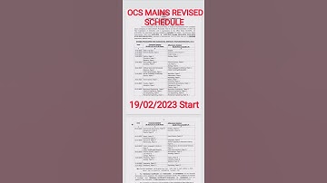 OPSC OCS 2021 IMPORTANT NOTICE  MAINS RE SCHEDULED. 19/02/23 Start #opsc #oas #ocs  #mains #ofs #ops