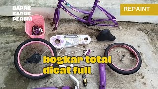 Mengecat Sepeda Dengan Pilox, Restorasi Sepeda Anak