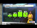 Rain chances increase by this weekend