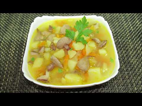 Вкусный и ароматный суп из маслят. Delicious and aromatic yellow boletus mushrooms soup - Дар Еда.