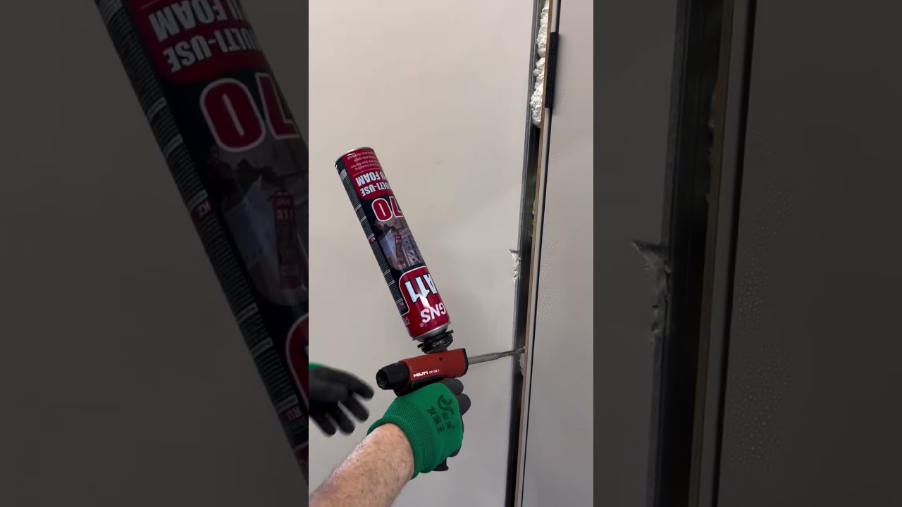 Эксперимент, установка двери монтажной пеной GNS A11 70 (часть 1) #ремонт #diy #стройка