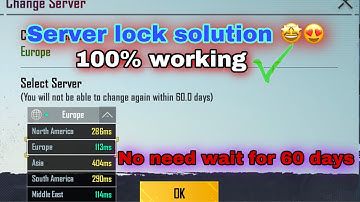 How To Fix Server Lock In PUBG How To Change Server In PUBG Mobile | Bangla