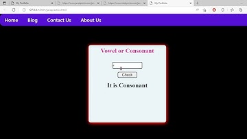 Check Vowels and Consonants using html, CSS and JavaScript program