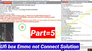 Failed to initialize Emmc (return code 6 cmd error invalid voltage range problem solution ufi box
