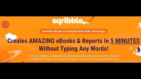 SQRIBBLE The Best EBook Creator Software Does This Really Work DEMO Review & Bonuses - Randy Mainini