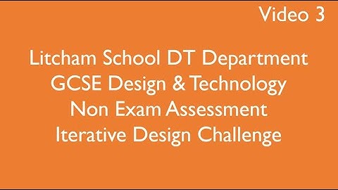 GCSE DT NEA IDC: Video Lesson 3 The Design Process and Design Briefs