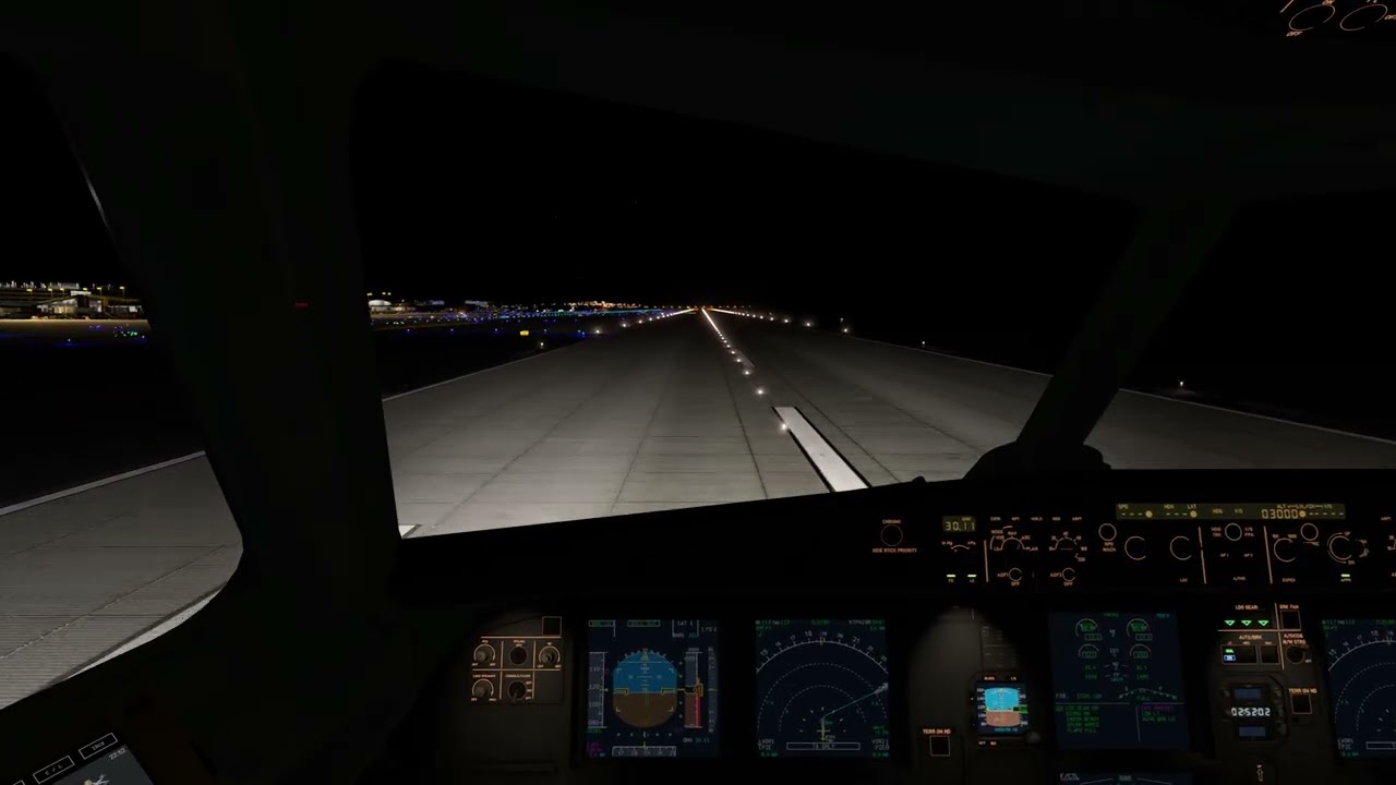 X-Plane 12 Toliss A320neo Landing in Tampa runway 19R (cockpit view)