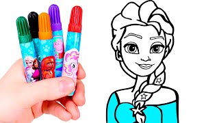 Dibuja y Colorea a Elsa 👸❄🎨 Dibujos para pintar screenshot 4