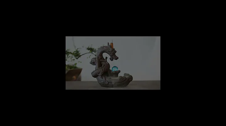 With 10Cones Ceramic Backflow Dragon Incense Burner Creative Home Decor Dragon Burner Censer