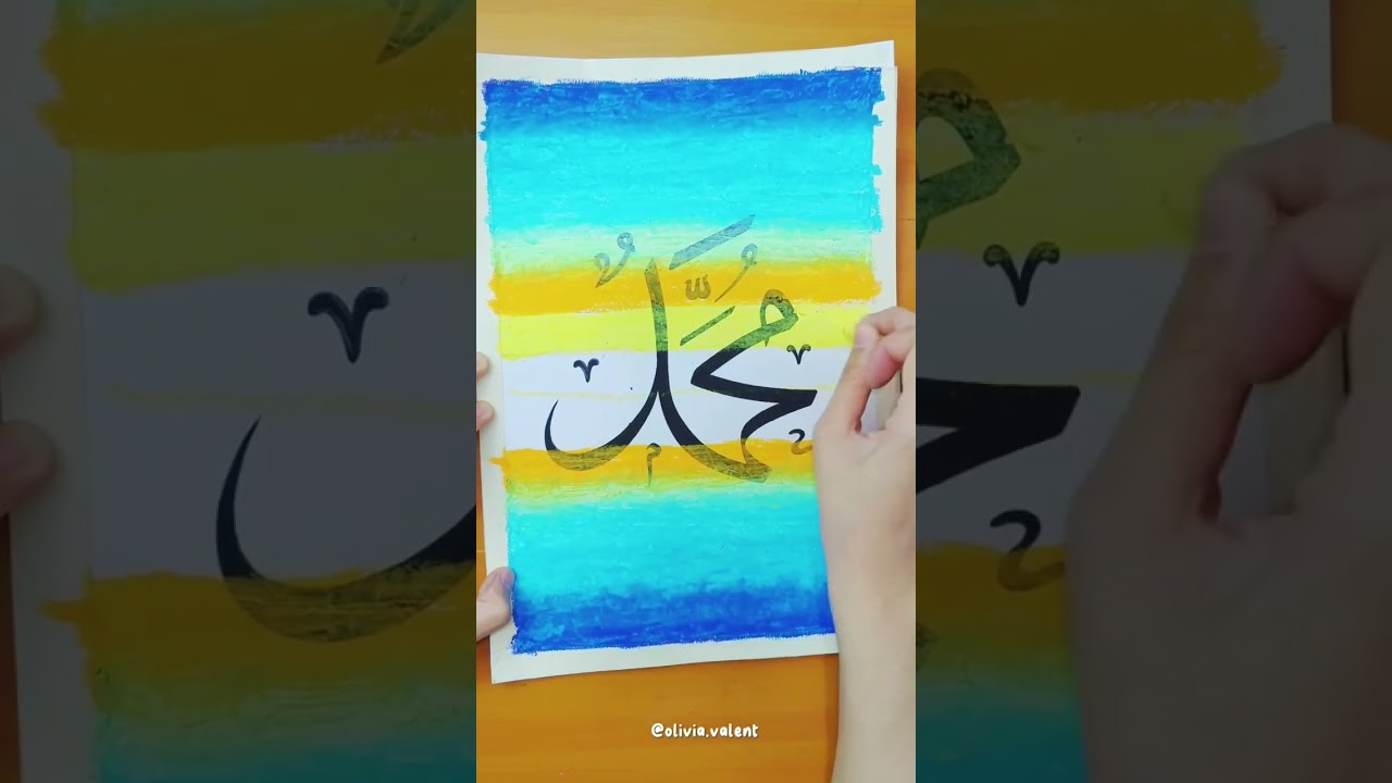 TIPS KALIGRAFI MUHAMMAD BIKIN ADEM!! ✨ #shorts  #OliviaValent