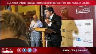 MLA Vijai Sardesai Receives International Politician of the Year Award in London