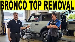 How To Remove Ford Bronco Top  2 Door with Roof Rails! (FULL DEMO)