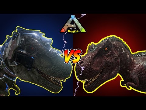 Tekサドルの強さを身をもって体感 Tekティラノサウルス Vs ティラノサウルス Ark バトル Youtube