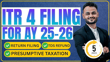 LIVE ITR 4 Filing for AY 2025 26  Step by Step ITR Filing with Presumptive Income  ITR Filing Demo