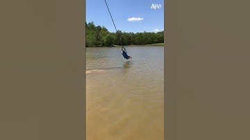 He was lucky just once🏞️😂 #shorts #rope #swing #fail #fall #fun #afv