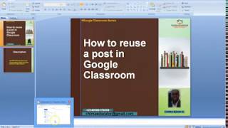 How to Reuse Post in Google Classroom