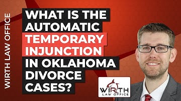 What is the Automatic Temporary Injunction in Oklahoma Divorce Cases?