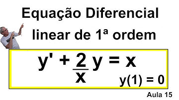 GRINGS🚨 EQUAÇÃO DIFERENCIAL LINEAR  de primeira ordem  ( aula 15 )@OmatematicoGrings