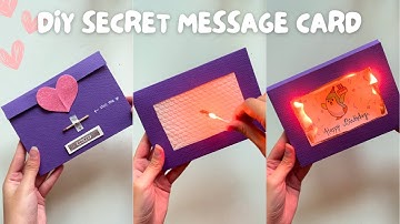 DIY Secret Message Card 🔥 | Surprise Fire Card Idea | Happy Birthday Card For Boyfriend/Bestfriend